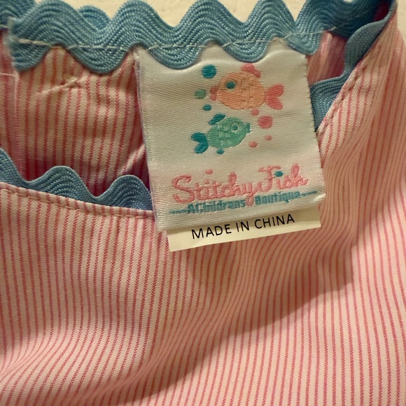 Stitch Fish Pink Seersucker set - Picture 3 of 8